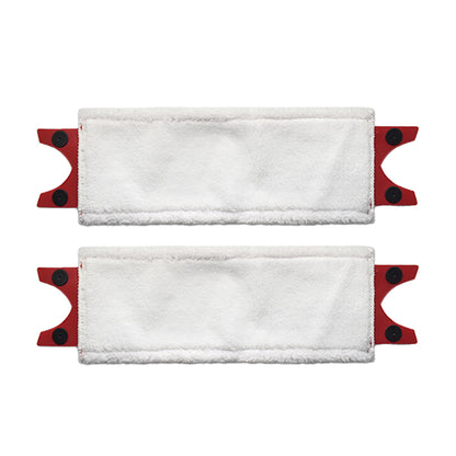 2pcs Floor Mop Pads Reusable Microfiber Flat Spin Mop Replacement -White