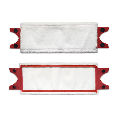 2pcs Floor Mop Pads Reusable Microfiber Flat Spin Mop Replacement -White