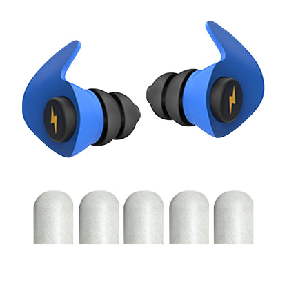 Ear Plugs for Sleeping Noise Silicone Earplugs Sound Reduction Reusable Earplugs with 5 Pairs Replacements -Blue