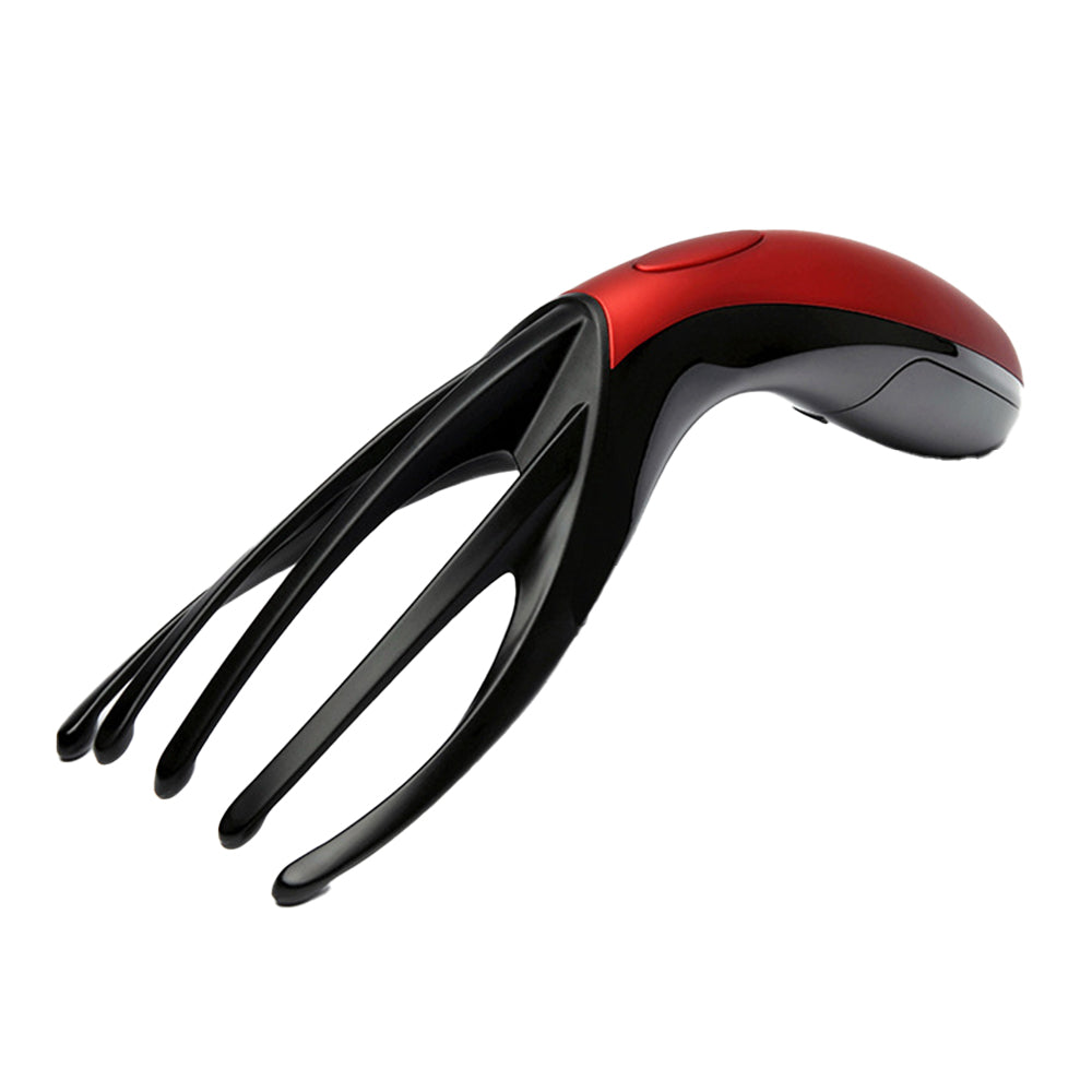 2pcs Finger Gripper Claw Massager Electric Head Massager Octopus Scalp Stress Relax -Red