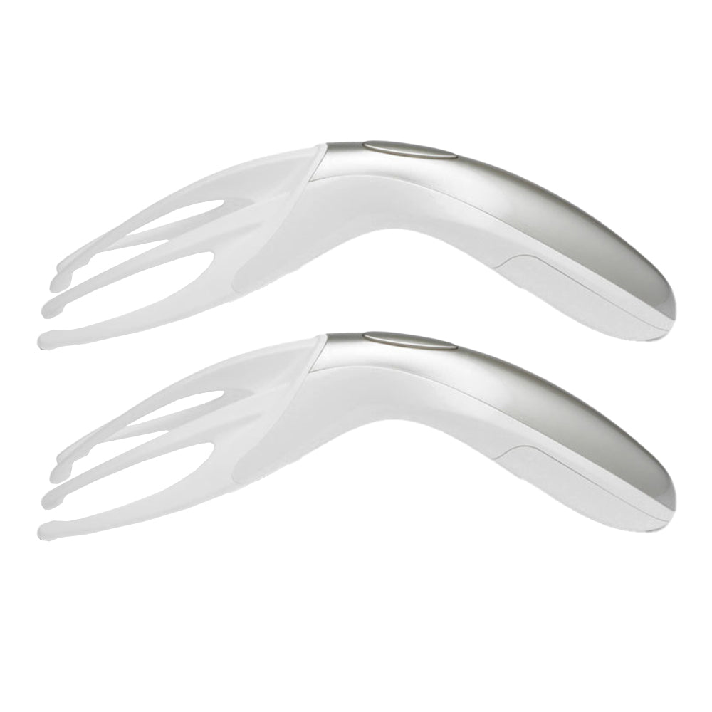 2pcs Finger Gripper Claw Massager Electric Head Massager Octopus Scalp Stress Relax -White