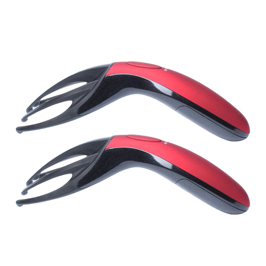2pcs Finger Gripper Claw Massager Electric Head Massager Octopus Scalp Stress Relax -Red