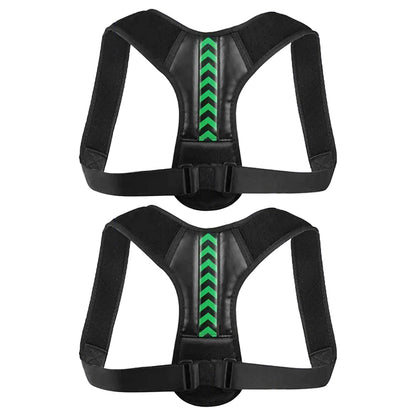 2pcs Posture Corrector Back Brace for Women and Men Adjustable Upper Shoulder Back Support Brace -Green