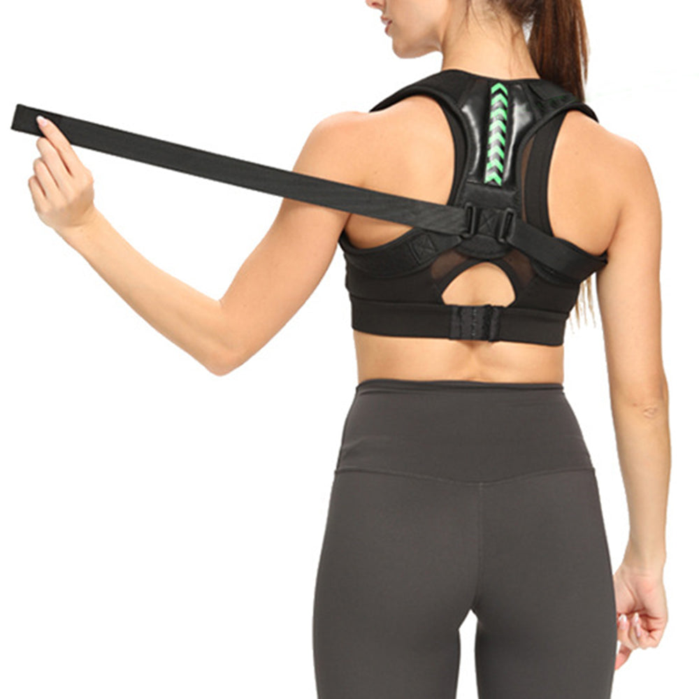 2pcs Posture Corrector Back Brace for Women and Men Adjustable Upper Shoulder Back Support Brace -Green