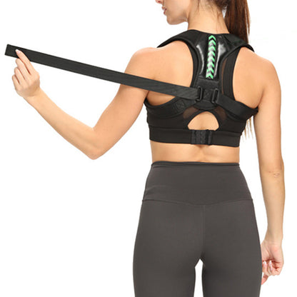 2pcs Posture Corrector Back Brace for Women and Men Adjustable Upper Shoulder Back Support Brace -Green
