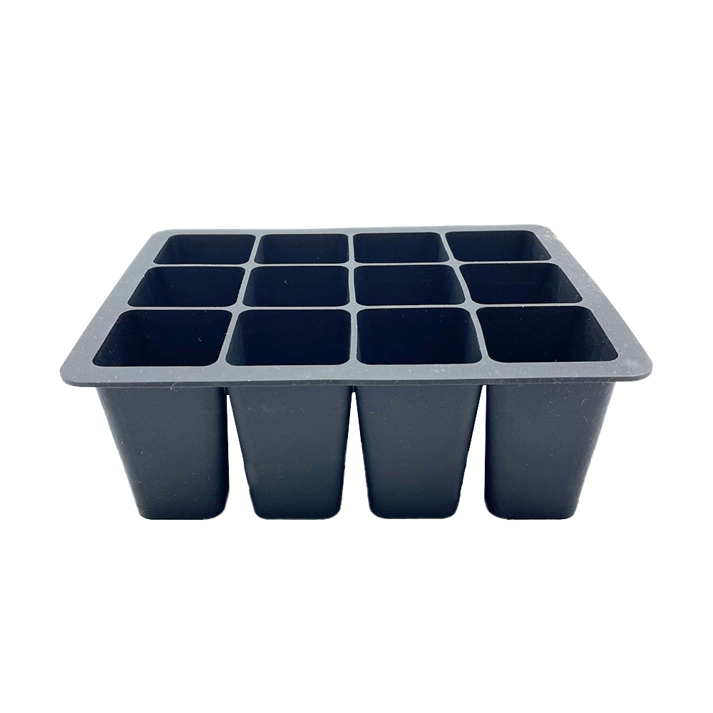 Seed Starting Tray Reusable Silicone Seedling Pots Indoor Gardening Plant Germination Trays -Black