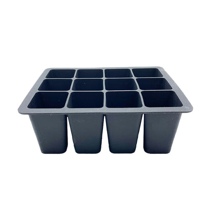 2pcs Seed Starting Tray Reusable Silicone Seedling Pots Indoor Gardening Plant Germination Trays -Black
