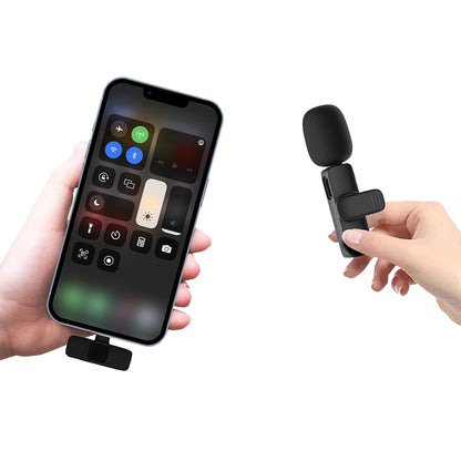 2 Pack Wireless Lavalier Microphones for Android iPhone Recording Live Streaming YouTube Facebook -Style 1