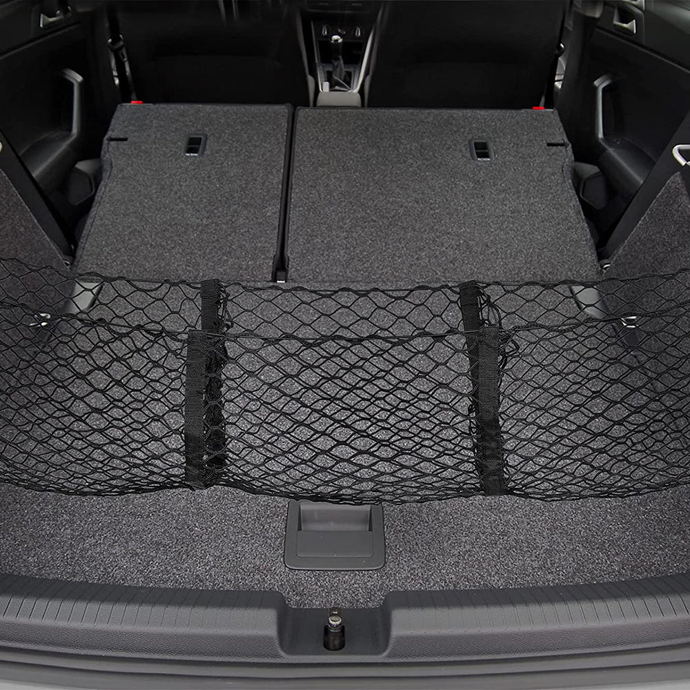 2Pcs Set Car Rear Trunk Net Storage Cargo Trunk Luggage Tidy Organizer