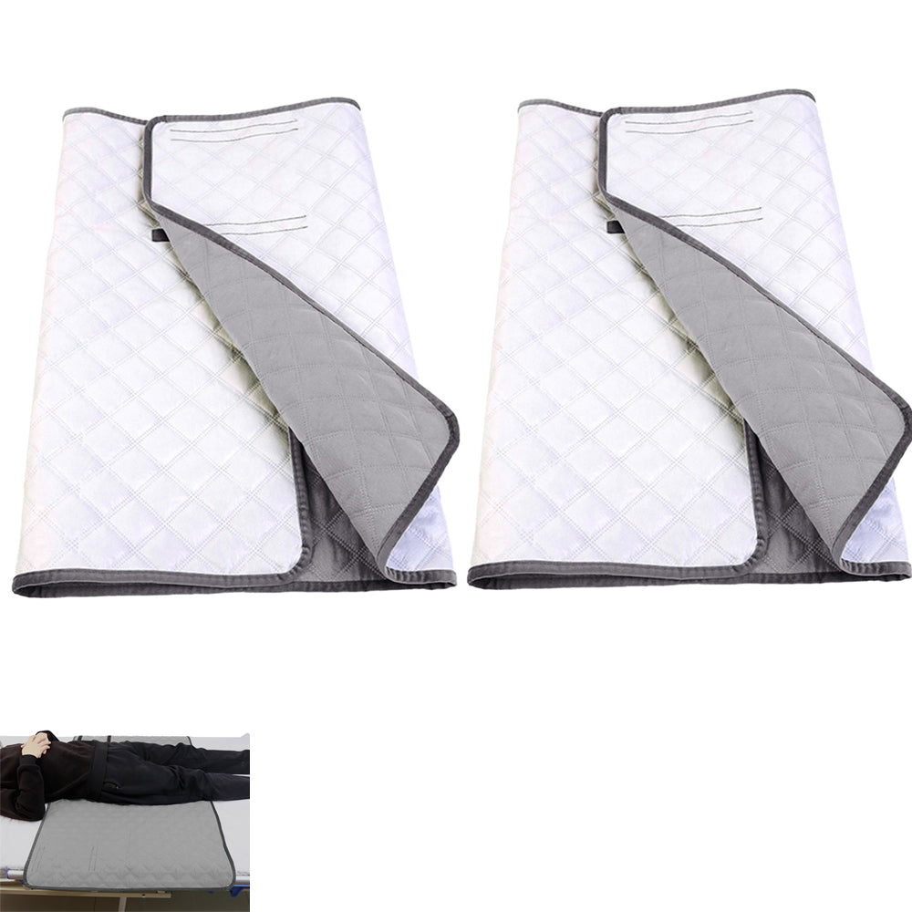 2pcs Absorbent Bed Pad Washable Tuckable Incontinence Bed Wetting Pad Sheet Protector for Adult Child Pet -Grey