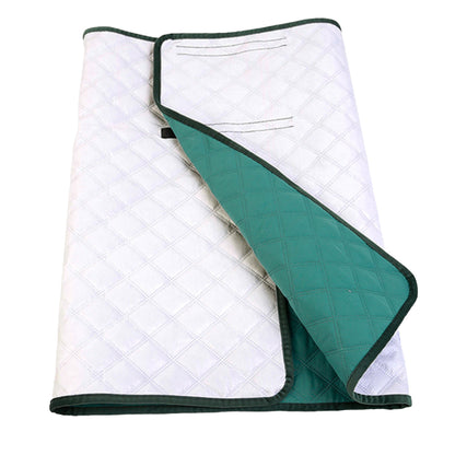 Absorbent Bed Pad Washable Tuckable Incontinence Bed Wetting Pad Sheet Protector for Adult Child Pet -Green