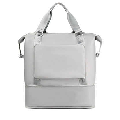 2Pcs Large Capacity Folding Travel Bag Collapsible Travel Bag Expandable Water-resistant Duffel Bag -Grey