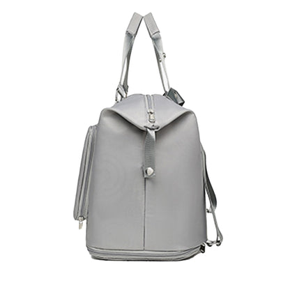 Large Capacity Folding Travel Bag Collapsible Travel Bag Expandable Water-resistant Duffel Bag -Grey