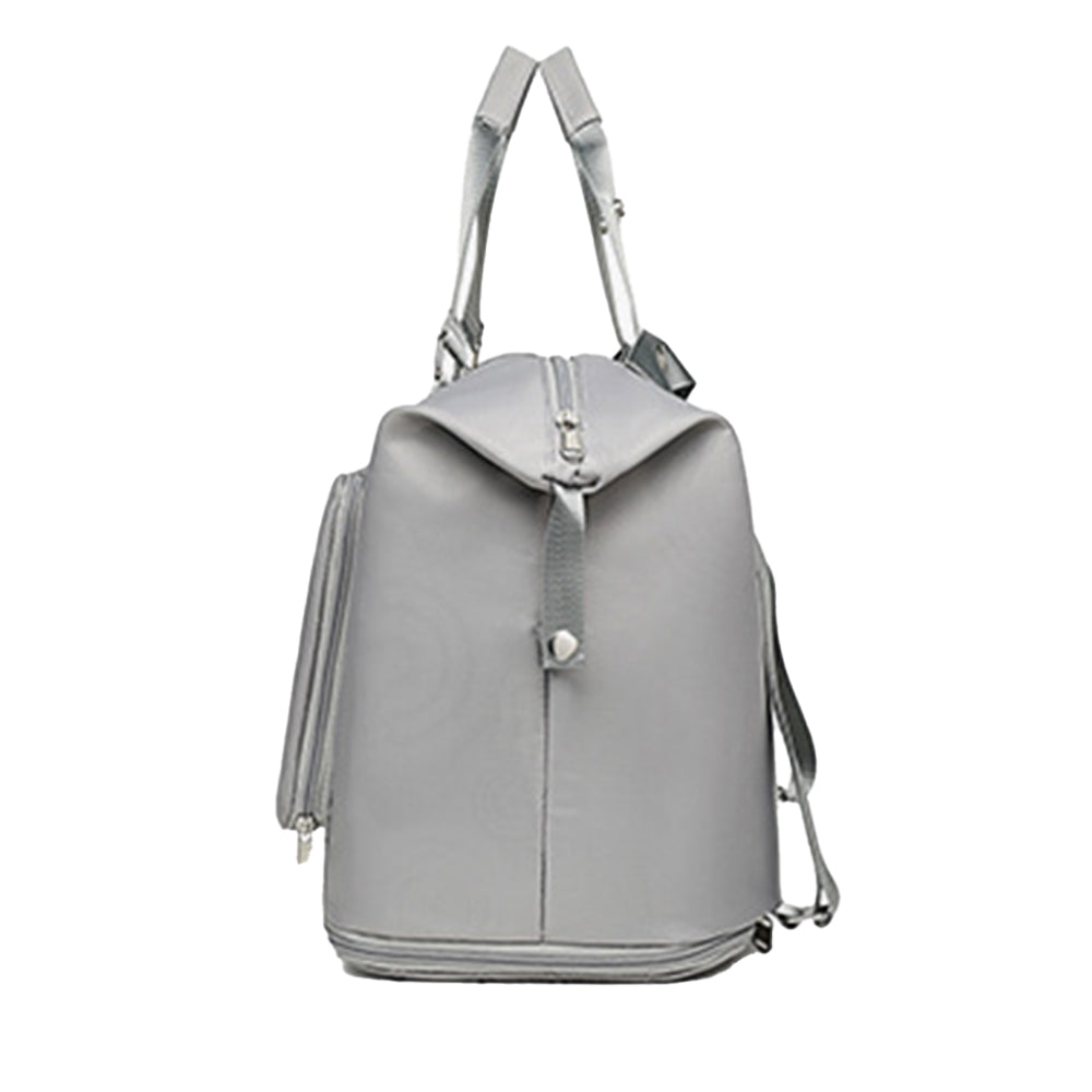 2Pcs Large Capacity Folding Travel Bag Collapsible Travel Bag Expandable Water-resistant Duffel Bag -Grey