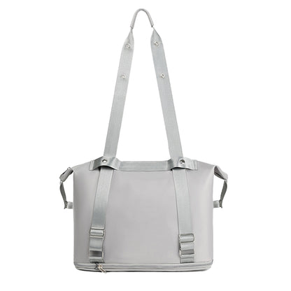 Large Capacity Folding Travel Bag Collapsible Travel Bag Expandable Water-resistant Duffel Bag -Grey