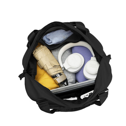 Large Capacity Folding Travel Bag Collapsible Travel Bag Expandable Water-resistant Duffel Bag -Black
