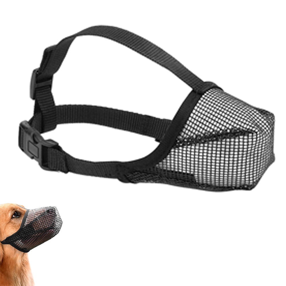 2pcs Dog Muzzle Anti Biting Barking Chewing Breathable Air Mesh Pet Muzzle -L