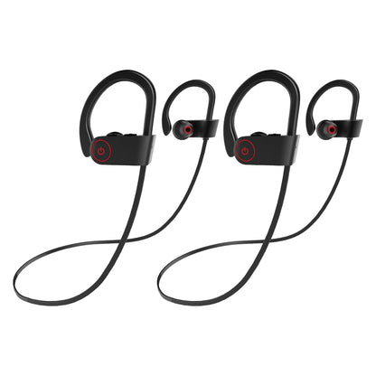 Wireless Headphones Wireless Earbuds 2pcs Bluetooth 5.0 Wireless Headphones Running Sports Ear Hanging Headphones -Black