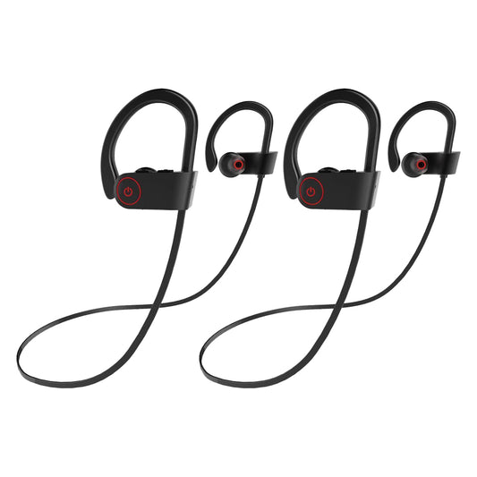 Wireless Headphones Wireless Earbuds 2pcs Bluetooth 5.0 Wireless Headphones Running Sports Ear Hanging Headphones -Black