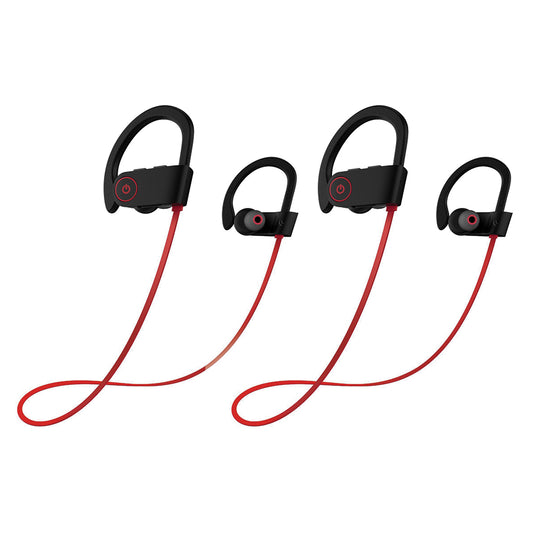 Wireless Headphones Wireless Earbuds 2pcs Bluetooth 5.0 Wireless Headphones Running Sports Ear Hanging Headphones -Red