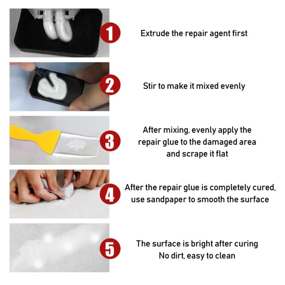 Tile Repair Paste Kit Porcelain Ceramic Tile Repair Filler Tile Repair Agent Set