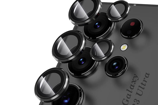 2pcs Camera Lens Protector for Samsung Galaxy S23 Ultra-Black