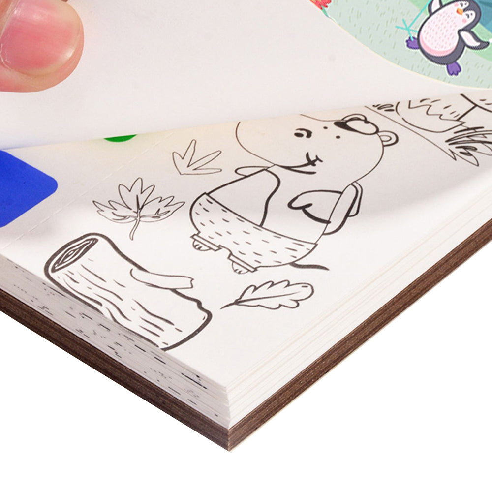 Toy 2Pcs Portable Children Watercolor Painting Book -Style 1 and Style 4