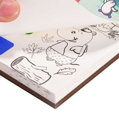 Toy 2Pcs Portable Children Watercolor Painting Book -Style 2 and Style 3