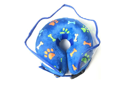 Soft Inflatable Dog Cone Collar for Large Medium Small Pet After Surgery-Gray