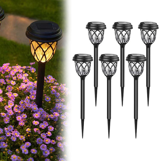 6-Pack Waterproof Solar Pathway Lights Outdoor Solar Garden Lights -Warm White