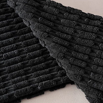 Pillow Cover 2Pcs Boho Decorative Throw Pillow Covers Rustic Modern Farmhouse Home Decor-Black