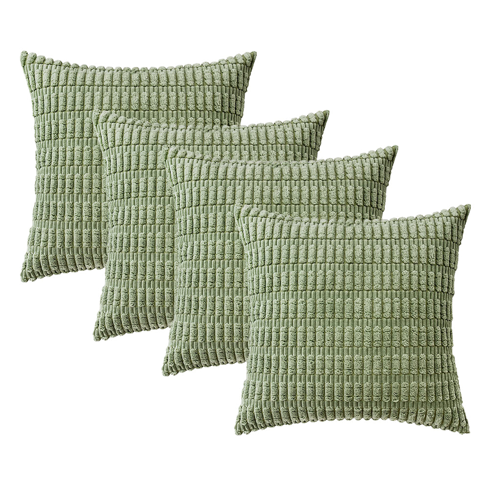 Pillow Cover 4Pcs Boho Decorative Throw Pillow Covers Rustic Modern Farmhouse Home Decor-Pea green