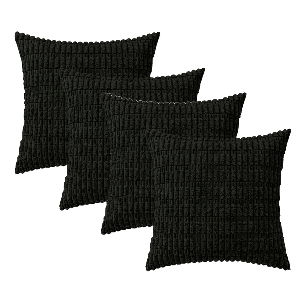 Pillow Cover 4Pcs Boho Decorative Throw Pillow Covers Rustic Modern Farmhouse Home Decor-Black