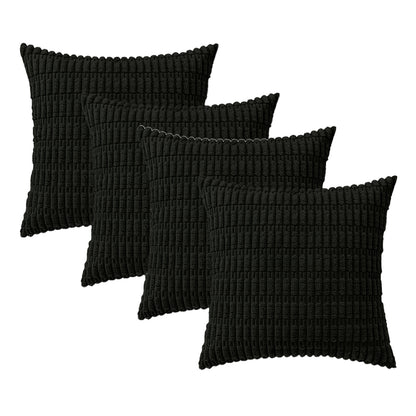 Pillow Cover 4Pcs Boho Decorative Throw Pillow Covers Rustic Modern Farmhouse Home Decor-Black