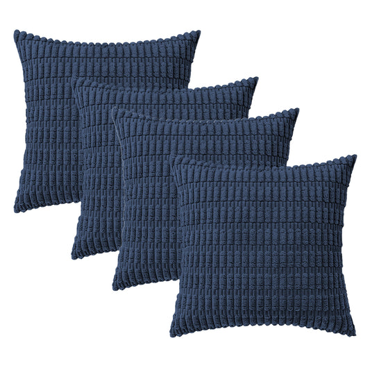 Pillow Cover 4Pcs Boho Decorative Throw Pillow Covers Rustic Modern Farmhouse Home Decor-Dark blue