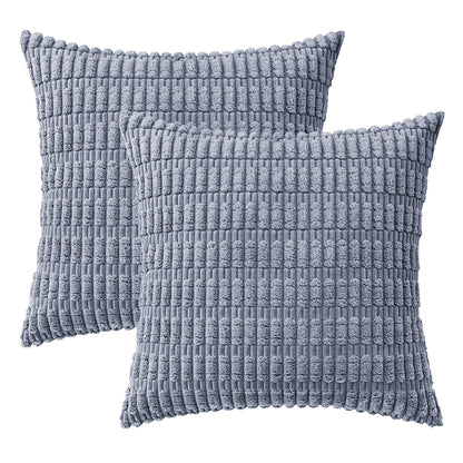 Pillow Cover 4Pcs Boho Decorative Throw Pillow Covers Rustic Modern Farmhouse Home Decor-Gray blue