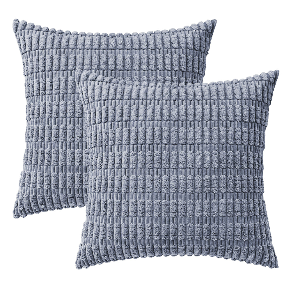 Pillow Cover 2Pcs Boho Decorative Throw Pillow Covers Rustic Modern Farmhouse Home Decor-Gray blue