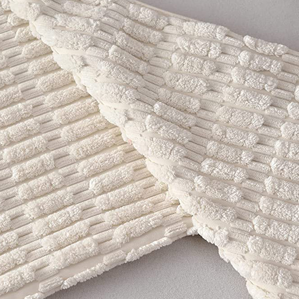 Pillow Cover 2Pcs Boho Decorative Throw Pillow Covers Rustic Modern Farmhouse Home Decor-Beige