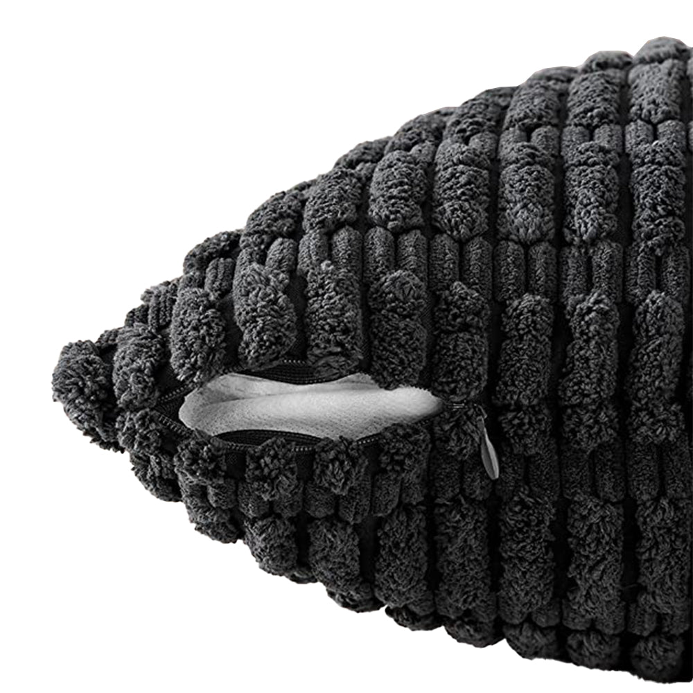 Pillow Cover 2Pcs Boho Decorative Throw Pillow Covers Rustic Modern Farmhouse Home Decor-Black