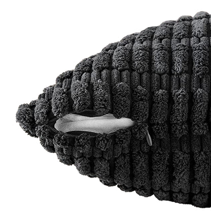 Pillow Cover 4Pcs Boho Decorative Throw Pillow Covers Rustic Modern Farmhouse Home Decor-Black