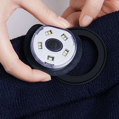 Bluetooth Beanie Wireless Bluetooth Beanie Hat with Head Light Wireless Stereo Headphone -Navy Blue