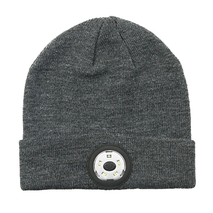 Bluetooth Beanie 2pcs Wireless Bluetooth Beanie Hat with Head Light Wireless Stereo Headphone -Dark Grey