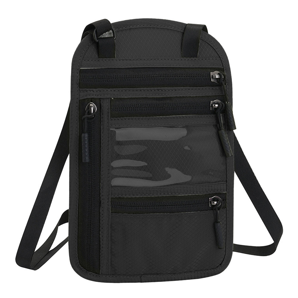 RFID Blocking Passport Holder Multifunctional Passport Holder -Black
