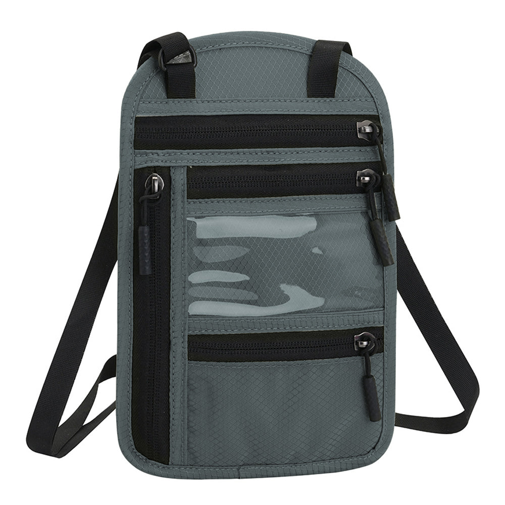 RFID Blocking Passport Holder Multifunctional Passport Holder -Grey