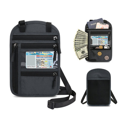 RFID Blocking Passport Holder Multifunctional Passport Holder -Grey