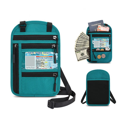 RFID Blocking Passport Holder Multifunctional Passport Holder -Blue