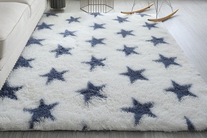 Area Rugs Fluffy Fuzzy Soft Plush Bedside Rug for Bedroom Living Room-Style 1