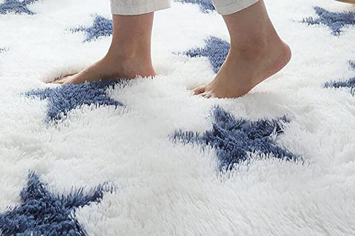 Area Rugs Fluffy Fuzzy Soft Plush Bedside Rug for Bedroom Living Room-Style 1