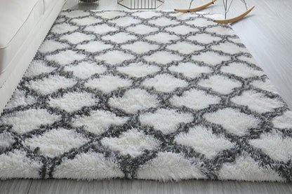 Area Rugs Fluffy Fuzzy Soft Plush Bedside Rug for Bedroom Living Room-Style 3
