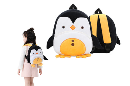 Cute Plush Little Girls Boys Animal Backpacks-Black